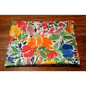 Bright Watercolor Tablecloth Rectangular Modeern Cottage Floral Spring 84x59